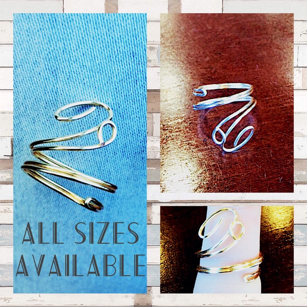 🔴 Beautiful Handmade Unique Wire Ring All Sizes - Picture 2 of 5